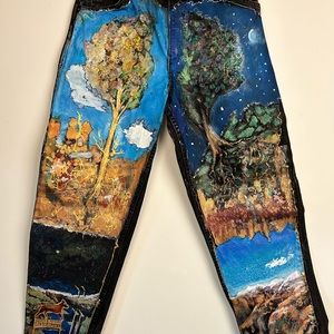Acrylic Painted Denim Jackets and Pants